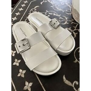 Treasure & Bond Two-strap Platform Buckle Slide (Women: 8M)
